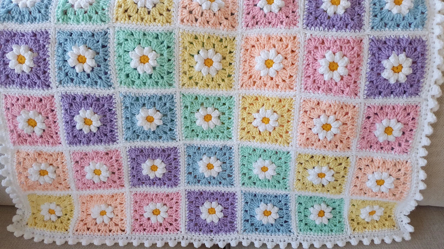 πΌ Daisy Dreams Blanket β Rainbow Granny Squares for Beginners π