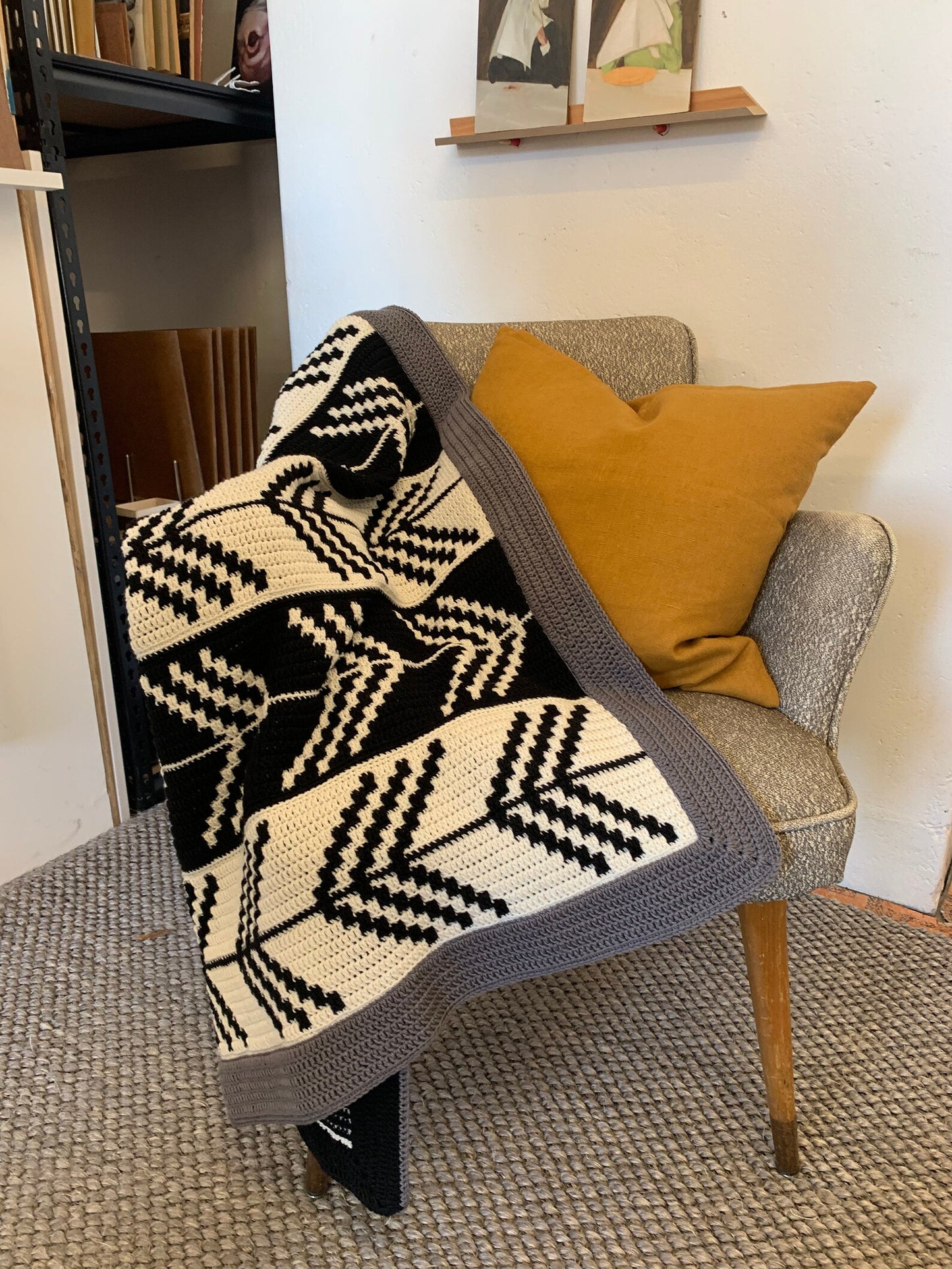🧭 Mosaic Direction Blanket – Bold, Modern & Fun! 🧶