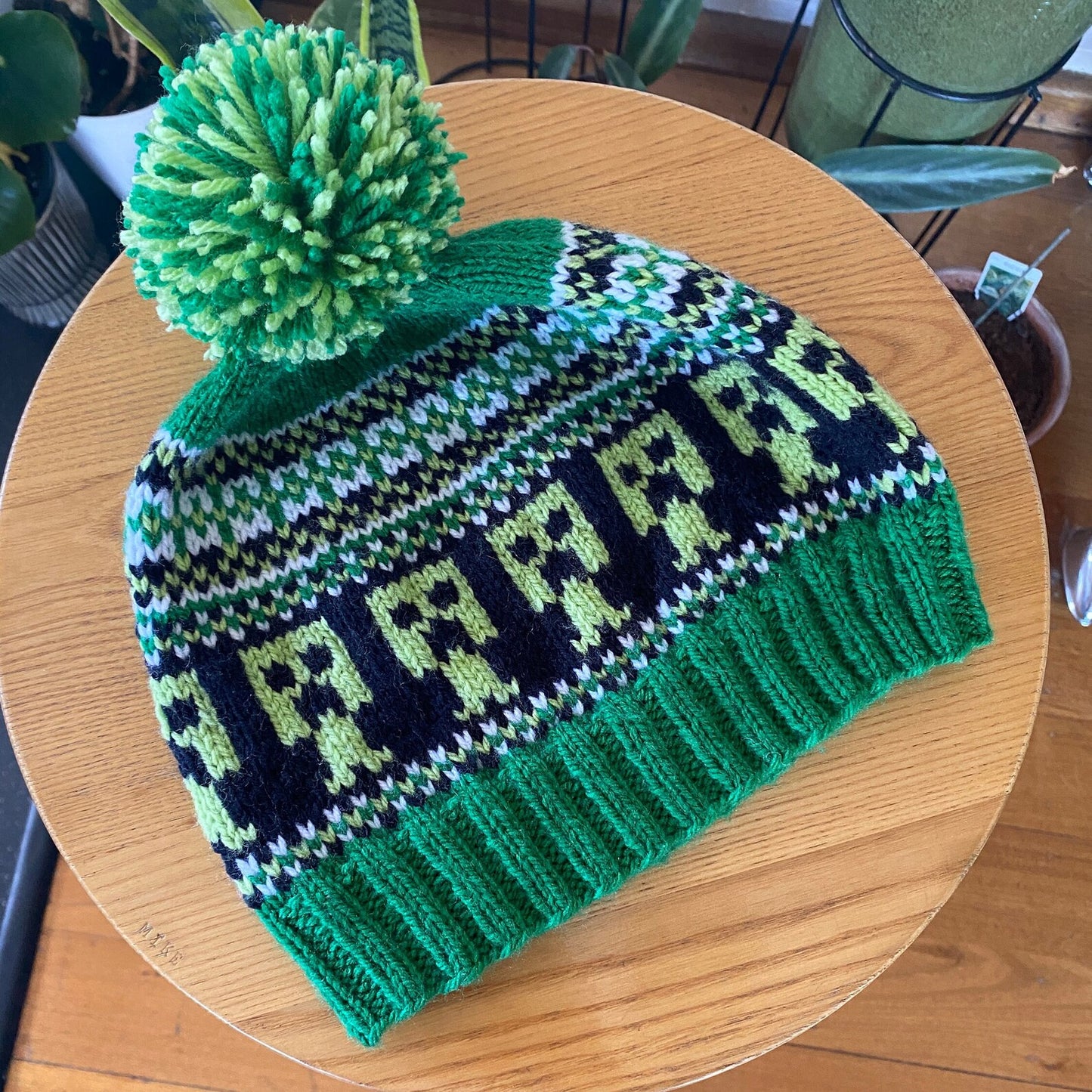 👾 Creeper Beanie Pattern – Quick & Easy Knit Hat (Kids & Adults)
