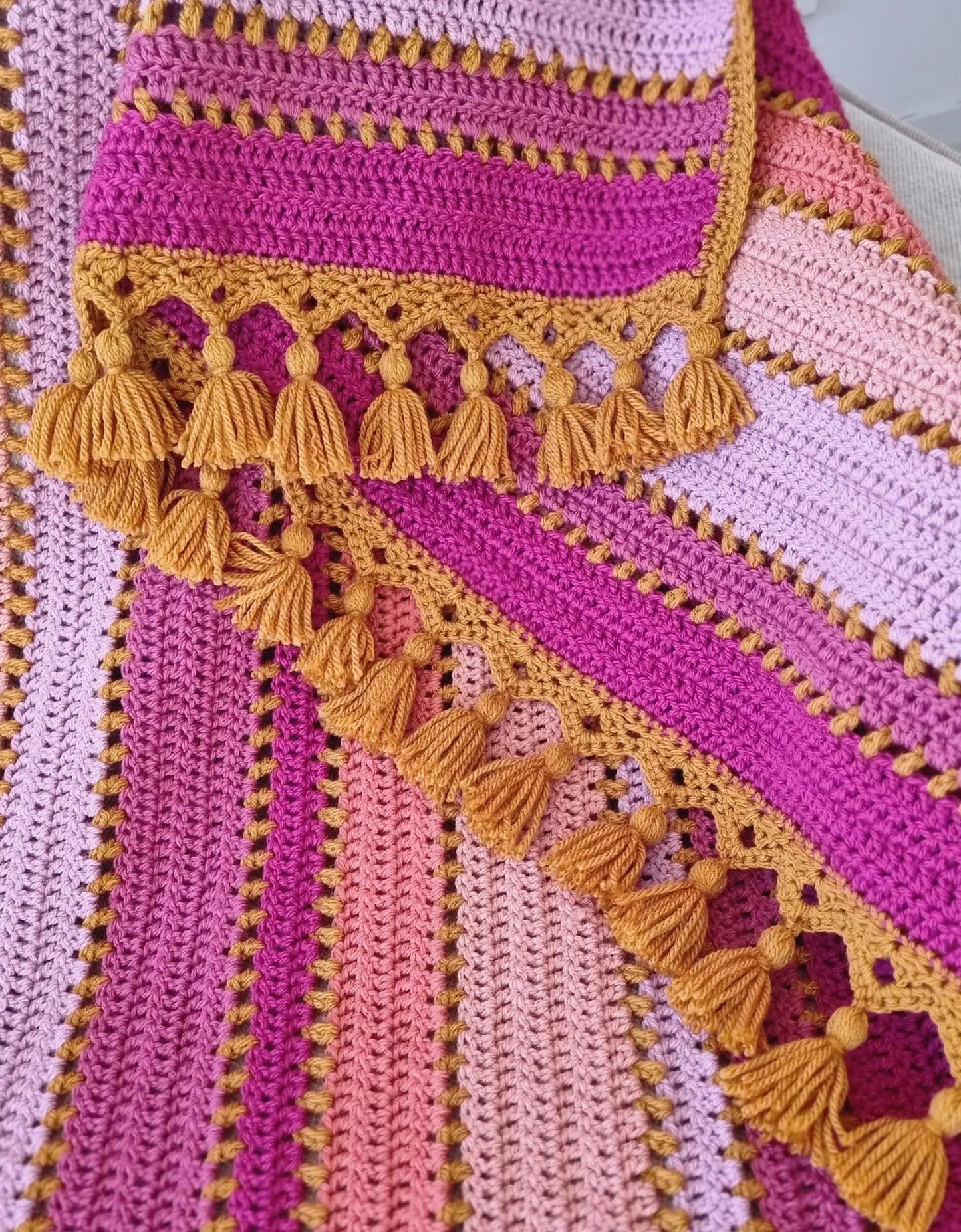 π§Ά Turkish Delight Blanket β Easy Tassel Pattern for Beginners π¬
