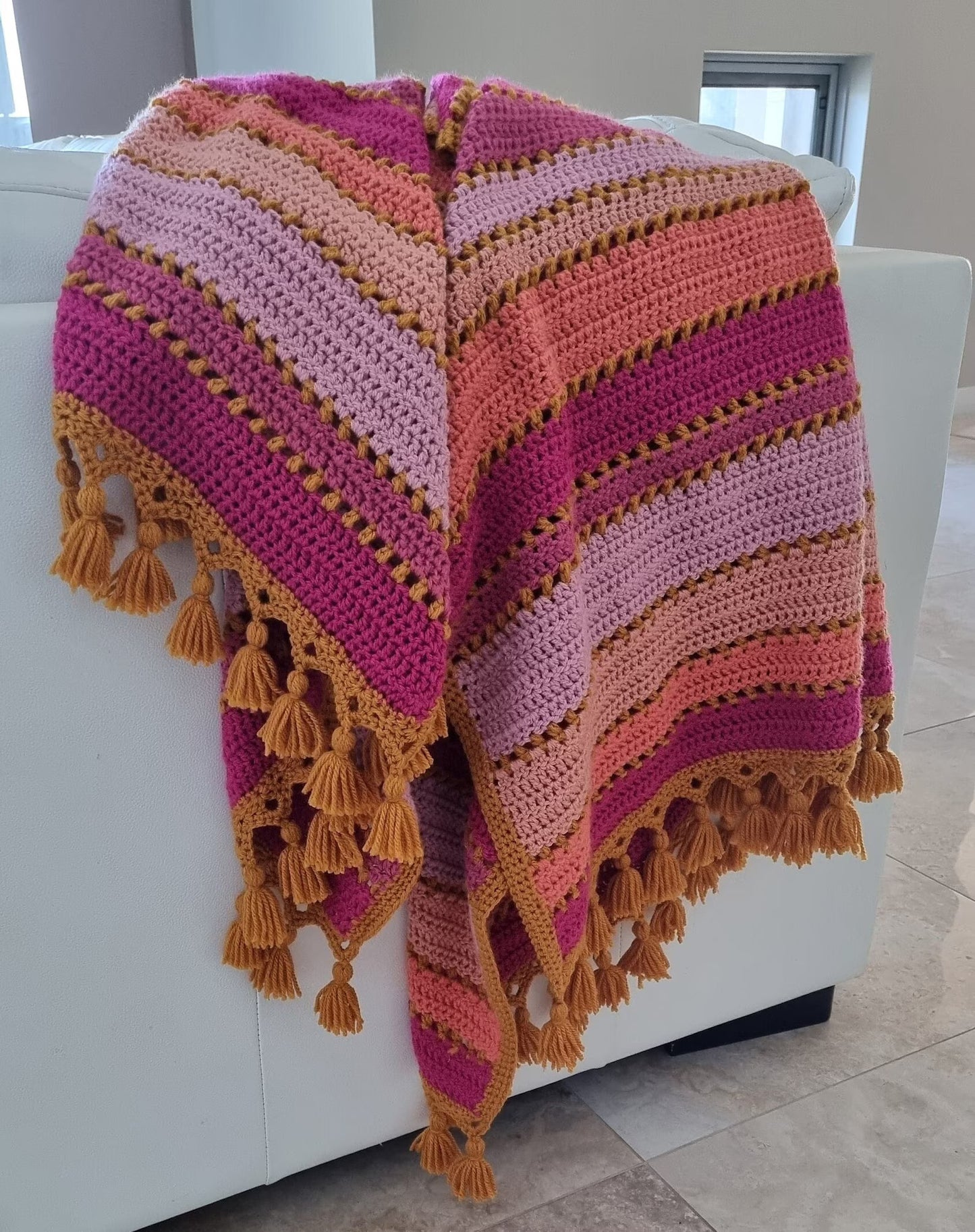 π§Ά Turkish Delight Blanket β Easy Tassel Pattern for Beginners π¬