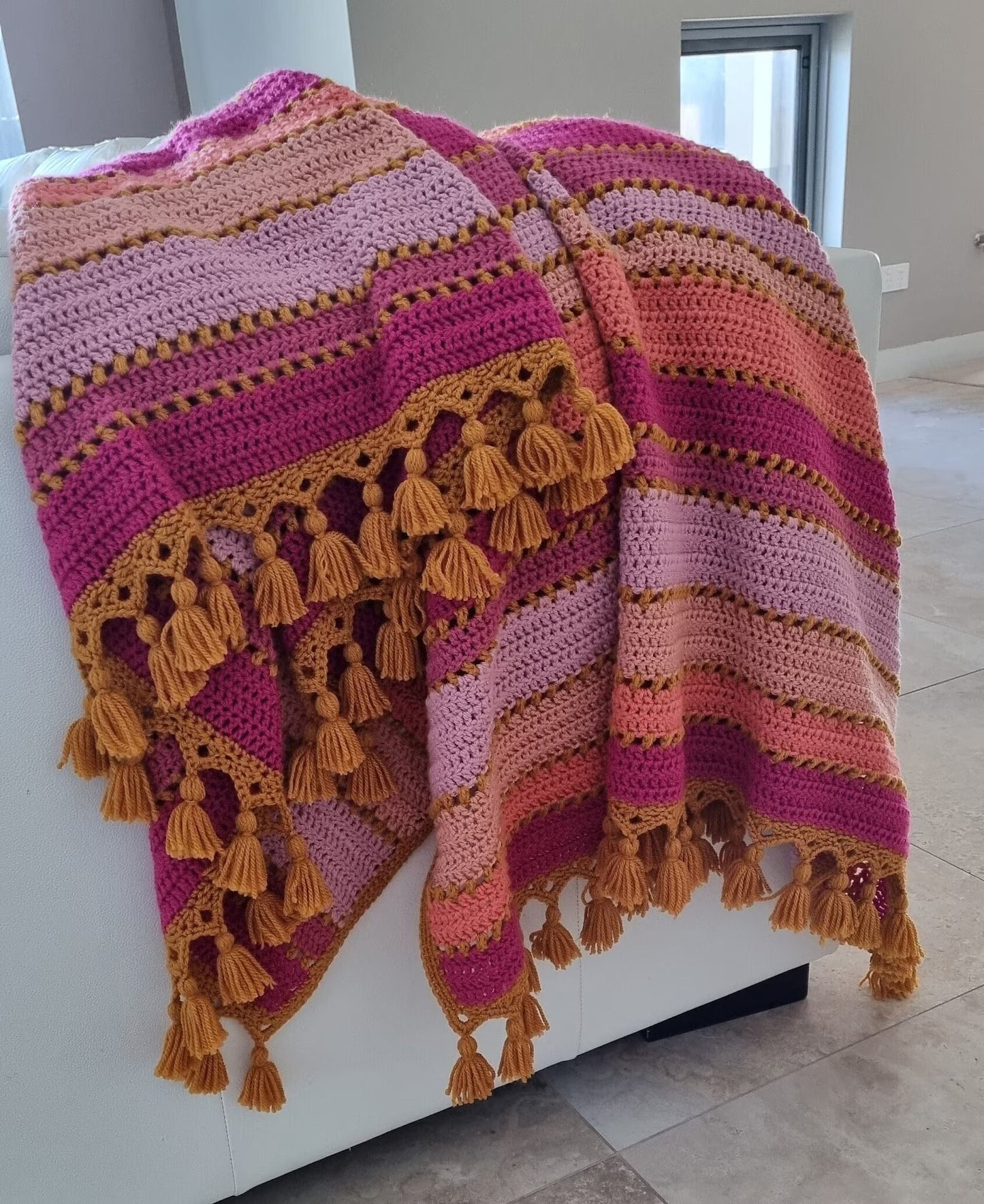 π§Ά Turkish Delight Blanket β Easy Tassel Pattern for Beginners π¬