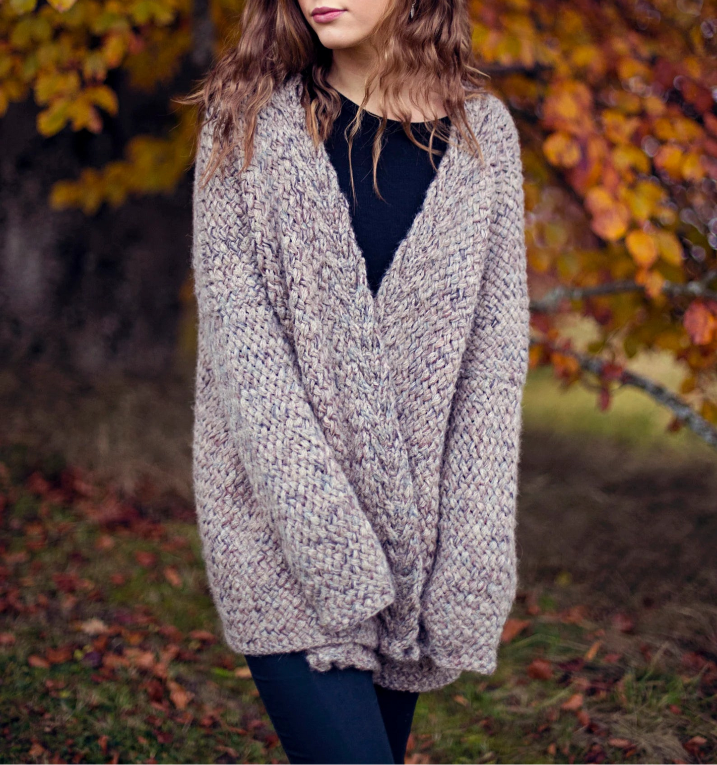 ✨ Dreamy Weave Cardigan – Oversized Knit Pattern 🧶