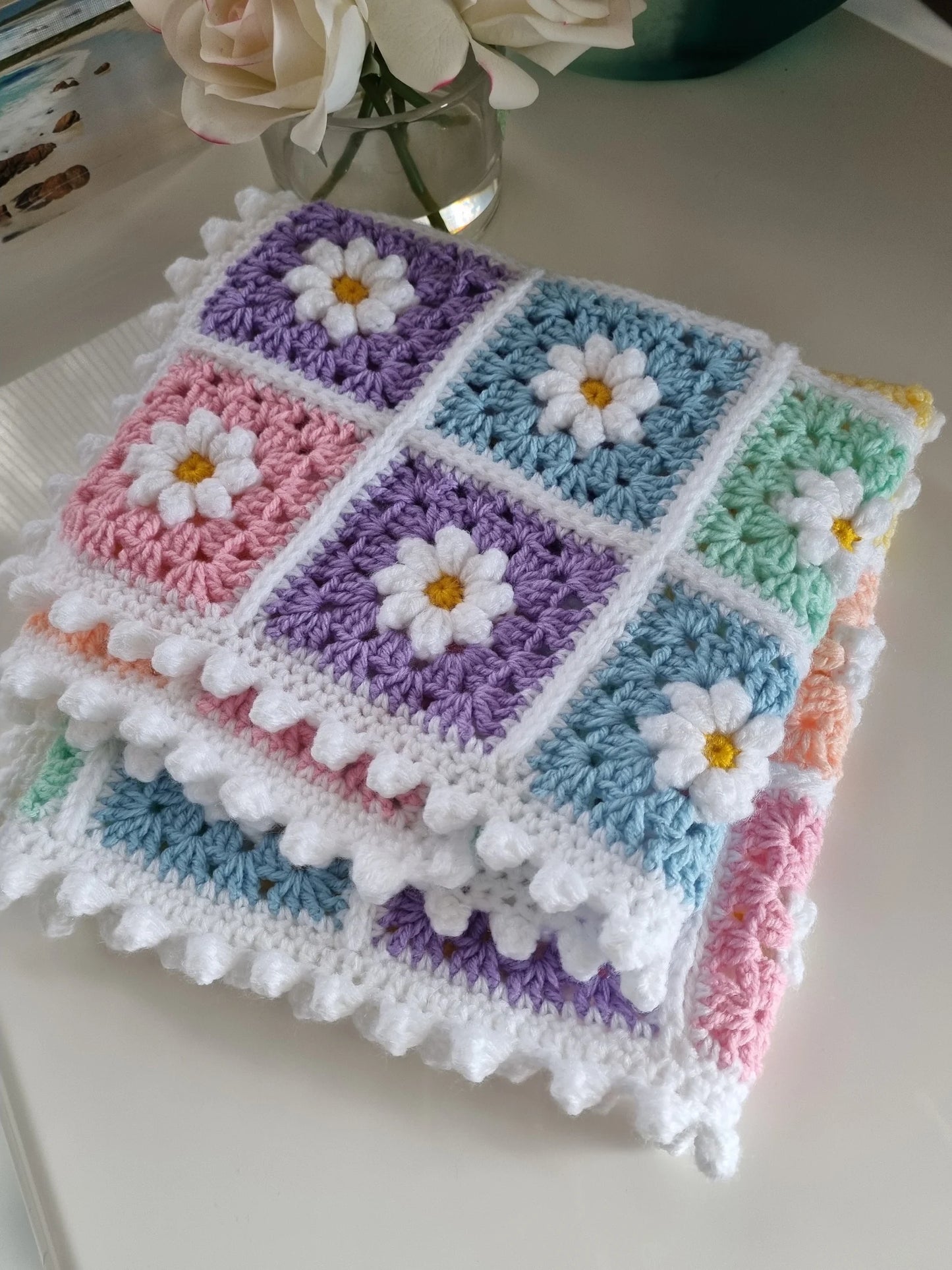 πΌ Daisy Dreams Blanket β Rainbow Granny Squares for Beginners π