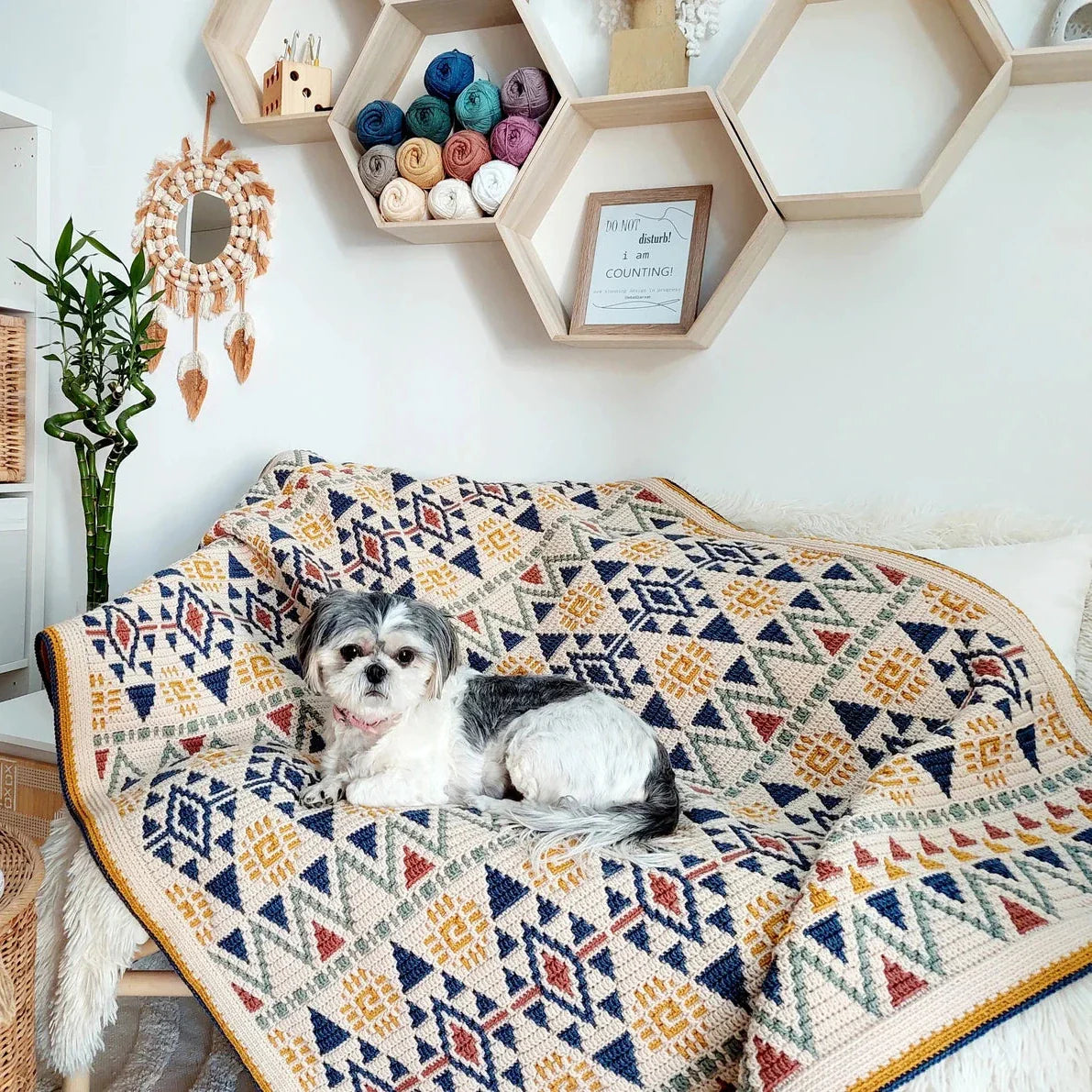 π Shandiin Mosaic Blanket Pattern β Bold & Colorful Design (PDF)