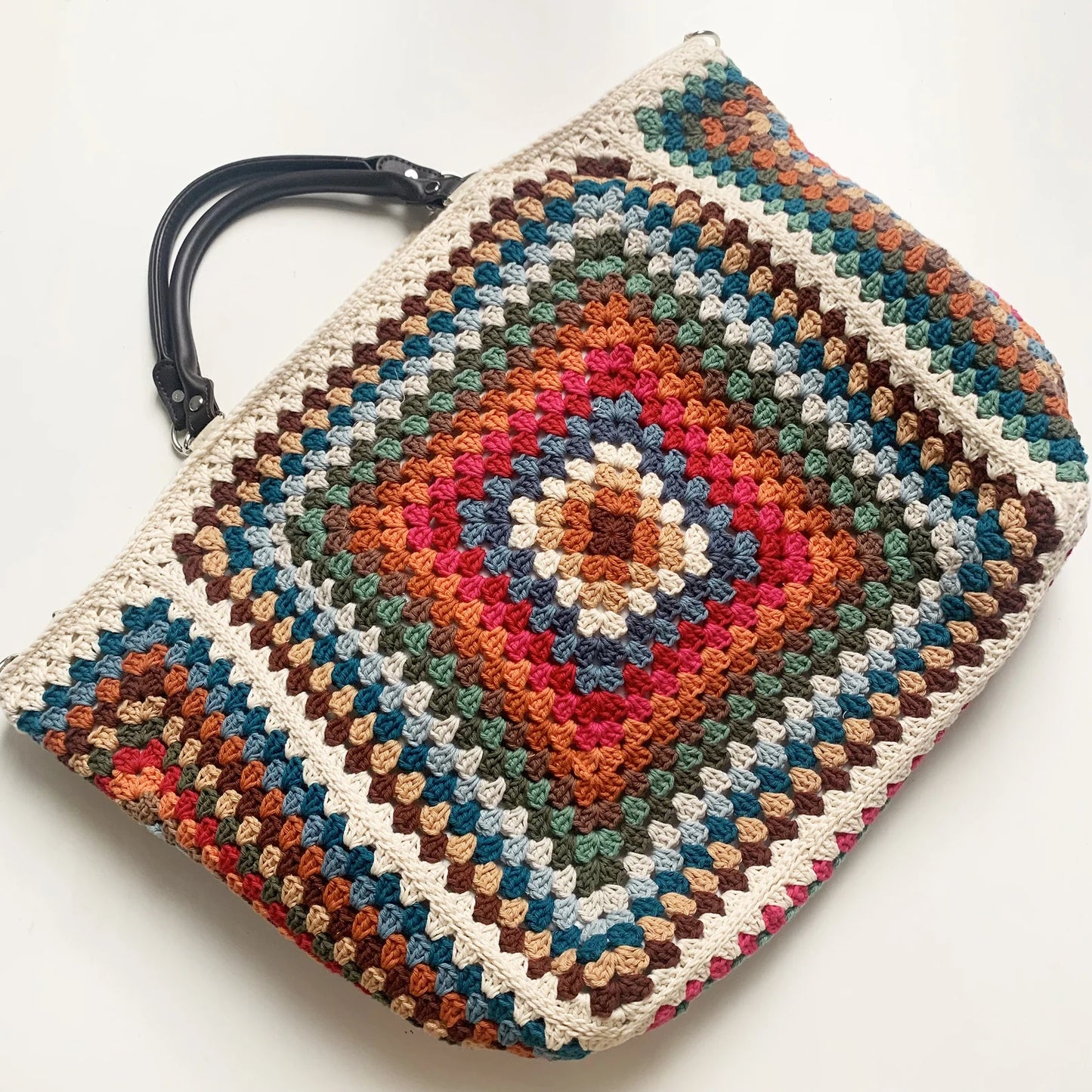 🧶 Granny Square Weekend Bag – Bold, Big & Beautiful ❤️👜