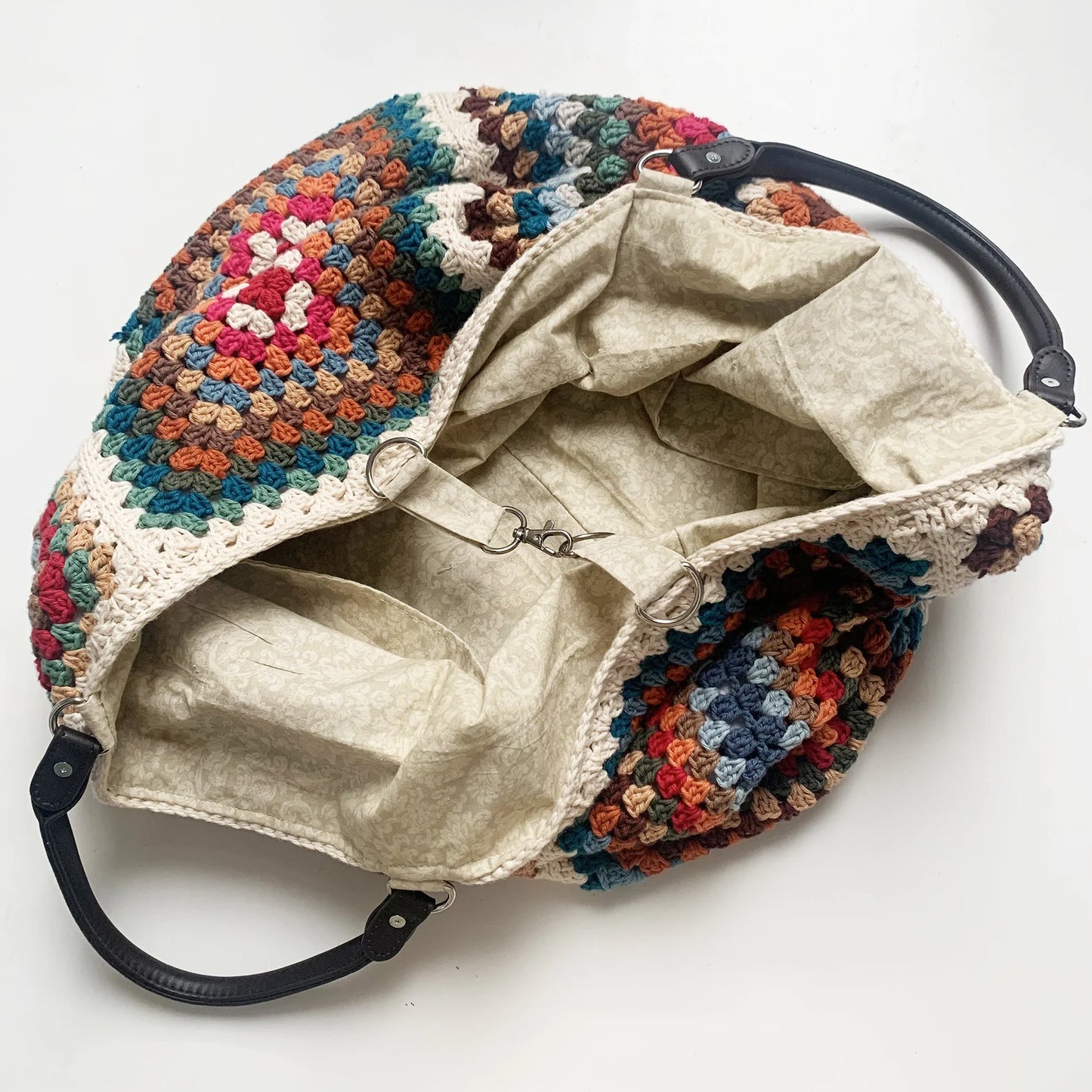 🧶 Granny Square Weekend Bag – Bold, Big & Beautiful ❤️👜