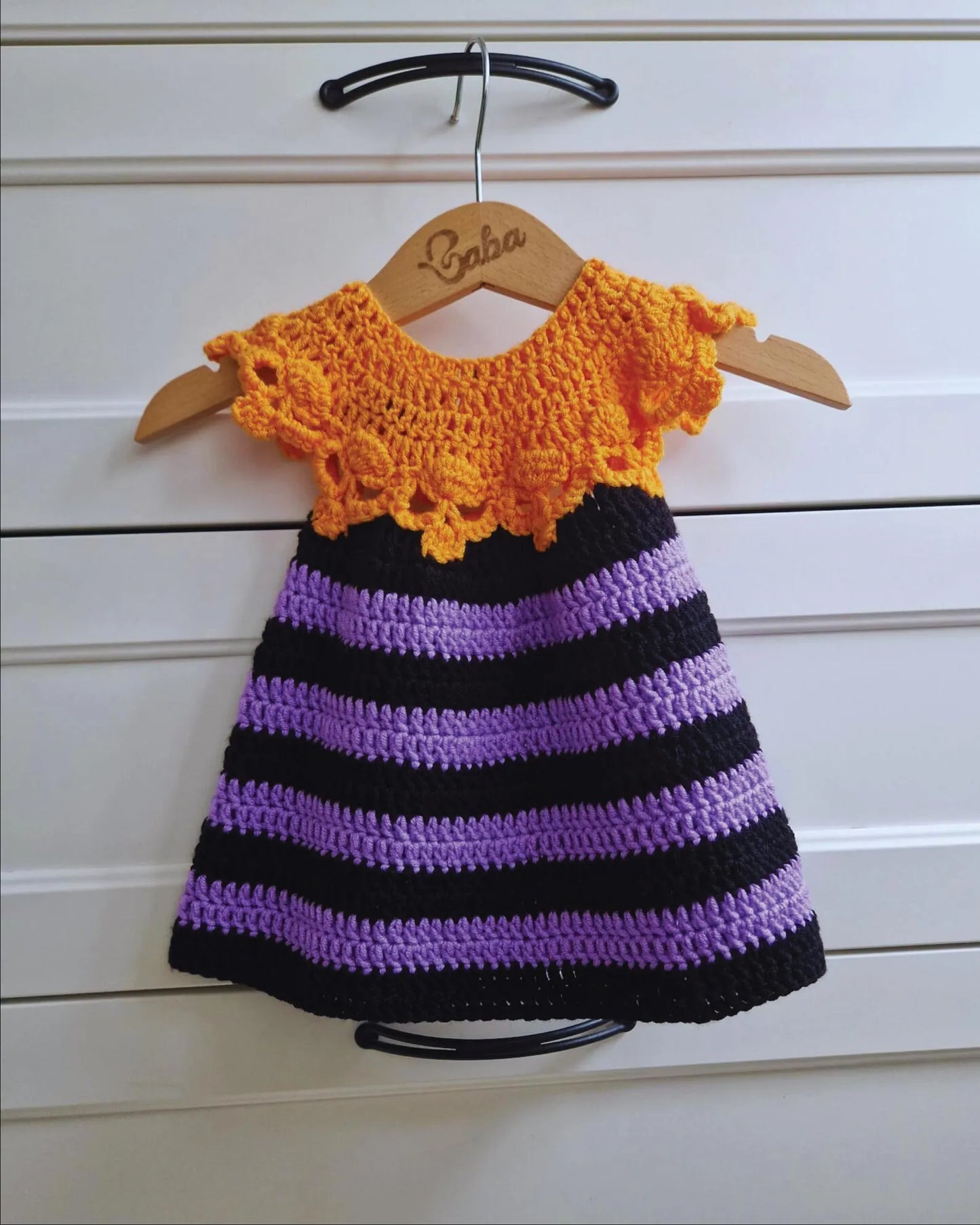 🎃 Spooky-Cute Skull Dress Crochet Pattern 🧶 👶 Newborn–8Y