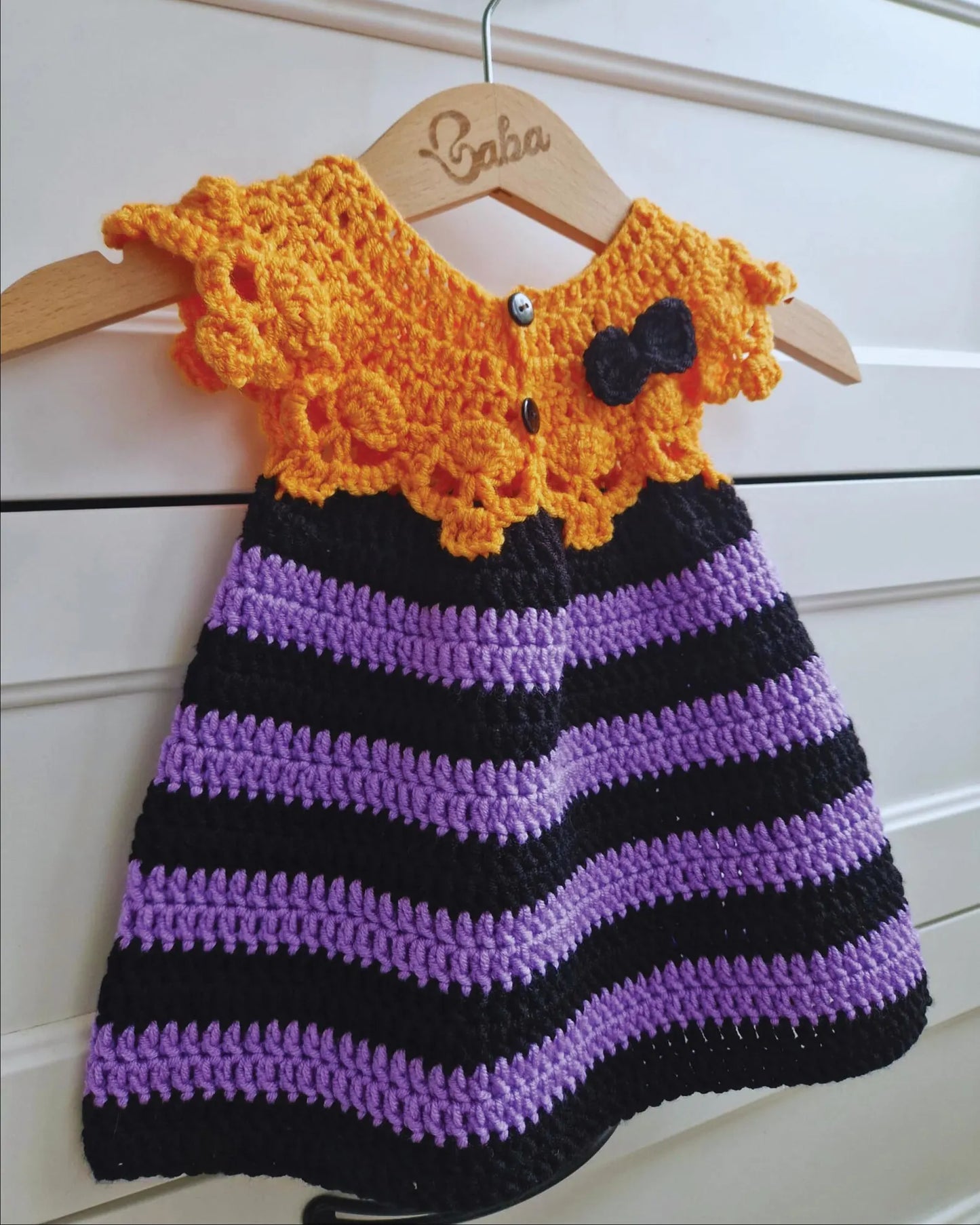 🎃 Spooky-Cute Skull Dress Crochet Pattern 🧶 👶 Newborn–8Y