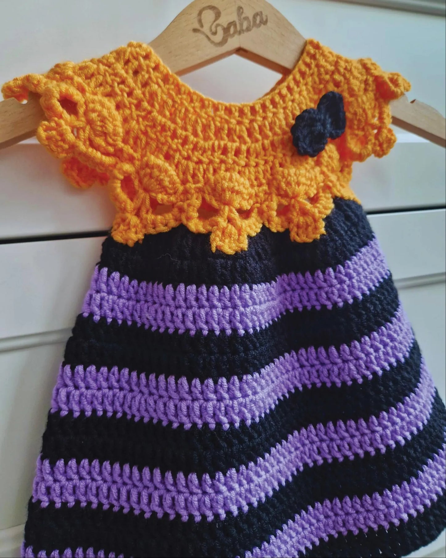 🎃 Spooky-Cute Skull Dress Crochet Pattern 🧶 👶 Newborn–8Y