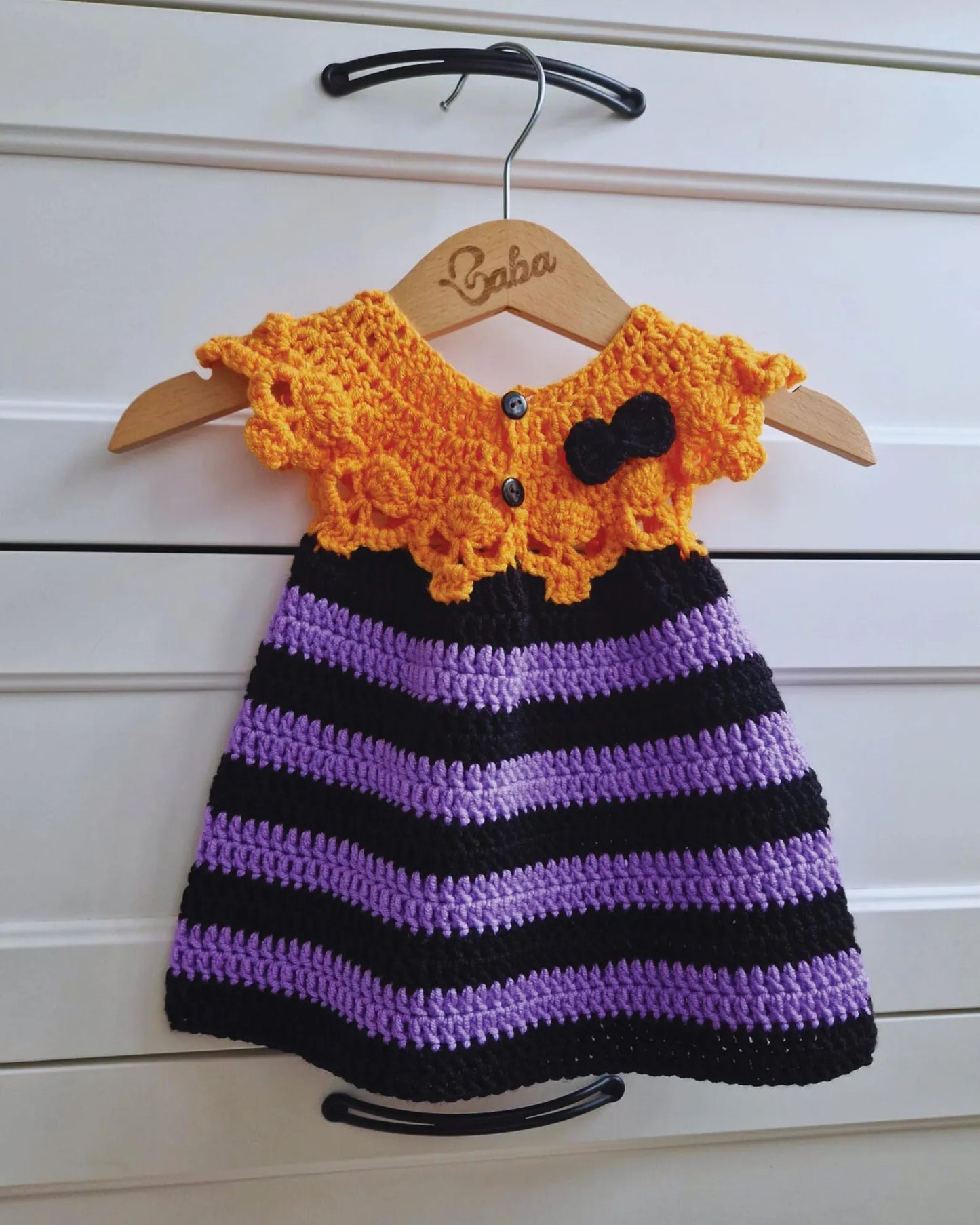 🎃 Spooky-Cute Skull Dress Crochet Pattern 🧶 👶 Newborn–8Y