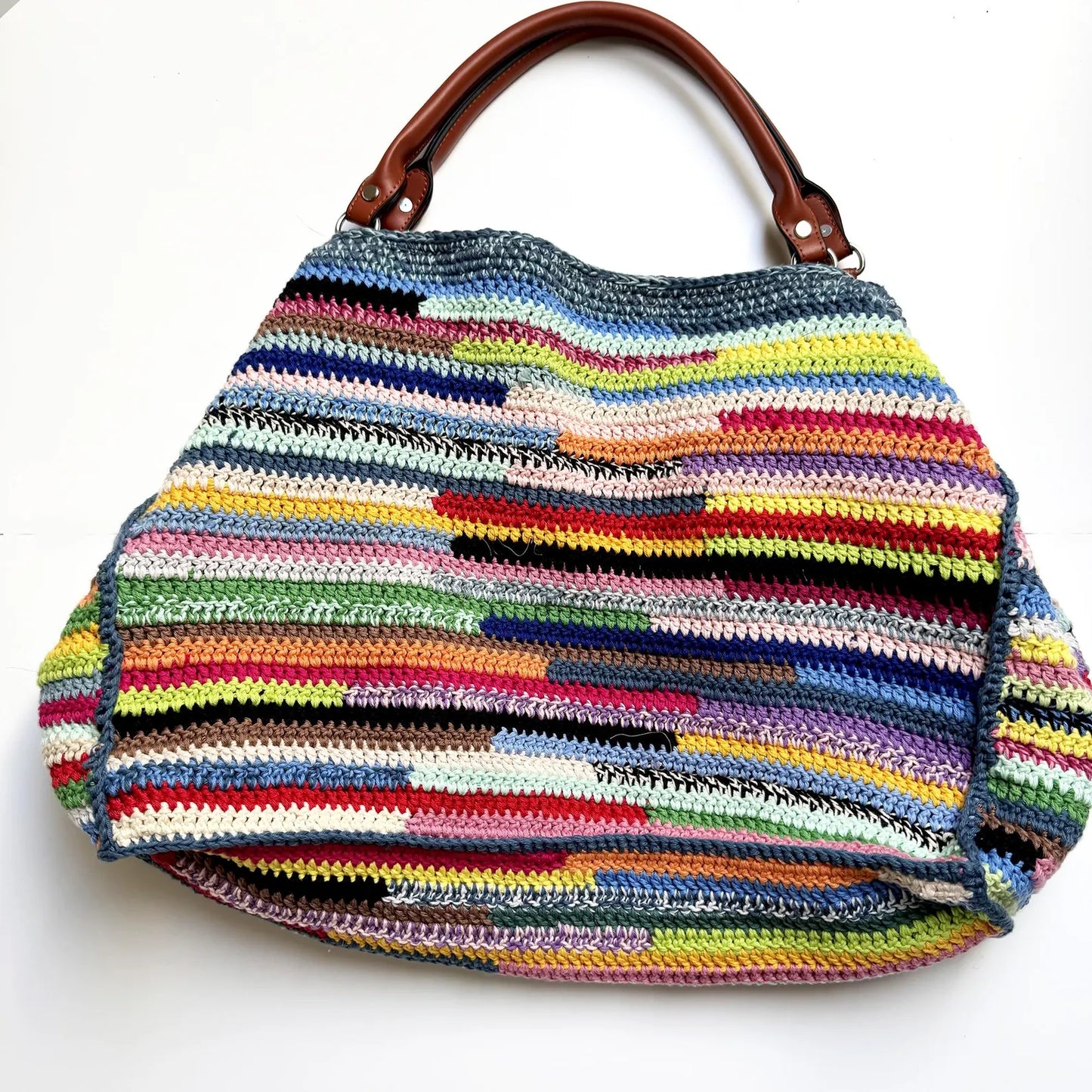 ๐ Scrap Yarn Bag Pattern โ Colorful & Fun! ๐งถ