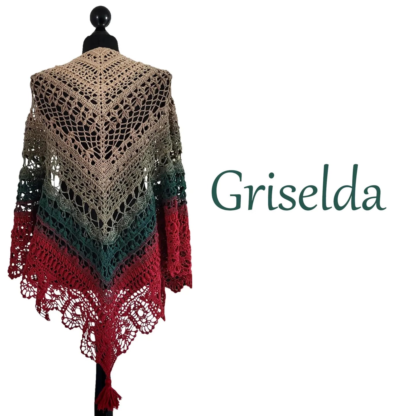 ✨ Griselda Crochet Shawl Pattern – Dreamy & Elegant Wrap 🧶