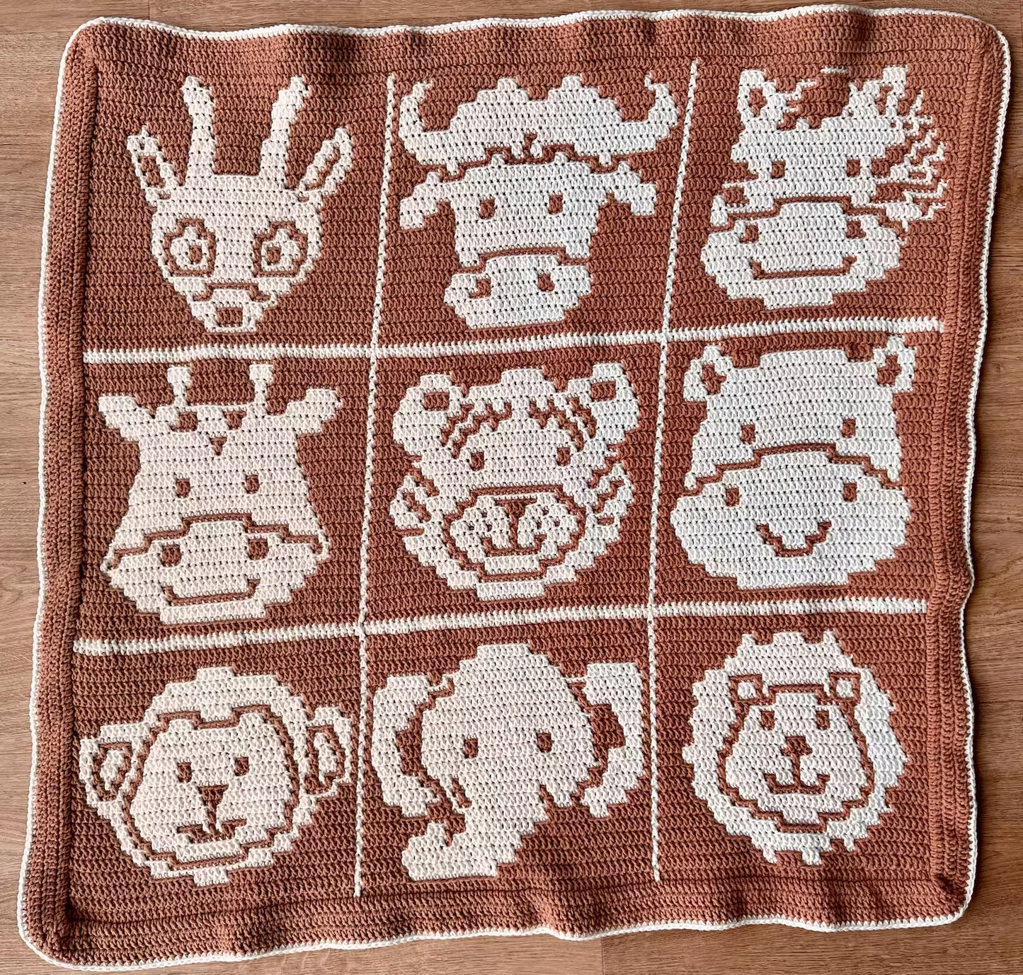 β¨ Safari Adventure Play Mat β Adorable Animal Mosaic Crochet Pattern π¦π¦π