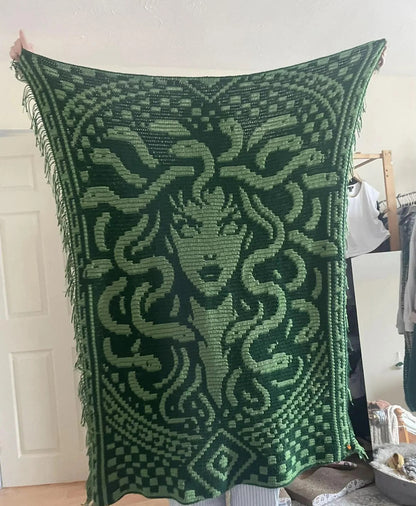 Medusa Mosaic Crochet Blanket Pattern | Grid & Written Instructions