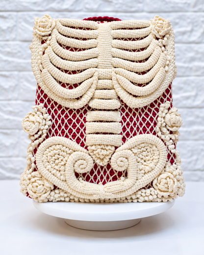 Skeleton Backpack Crochet Pattern PDF | Gothic Bag