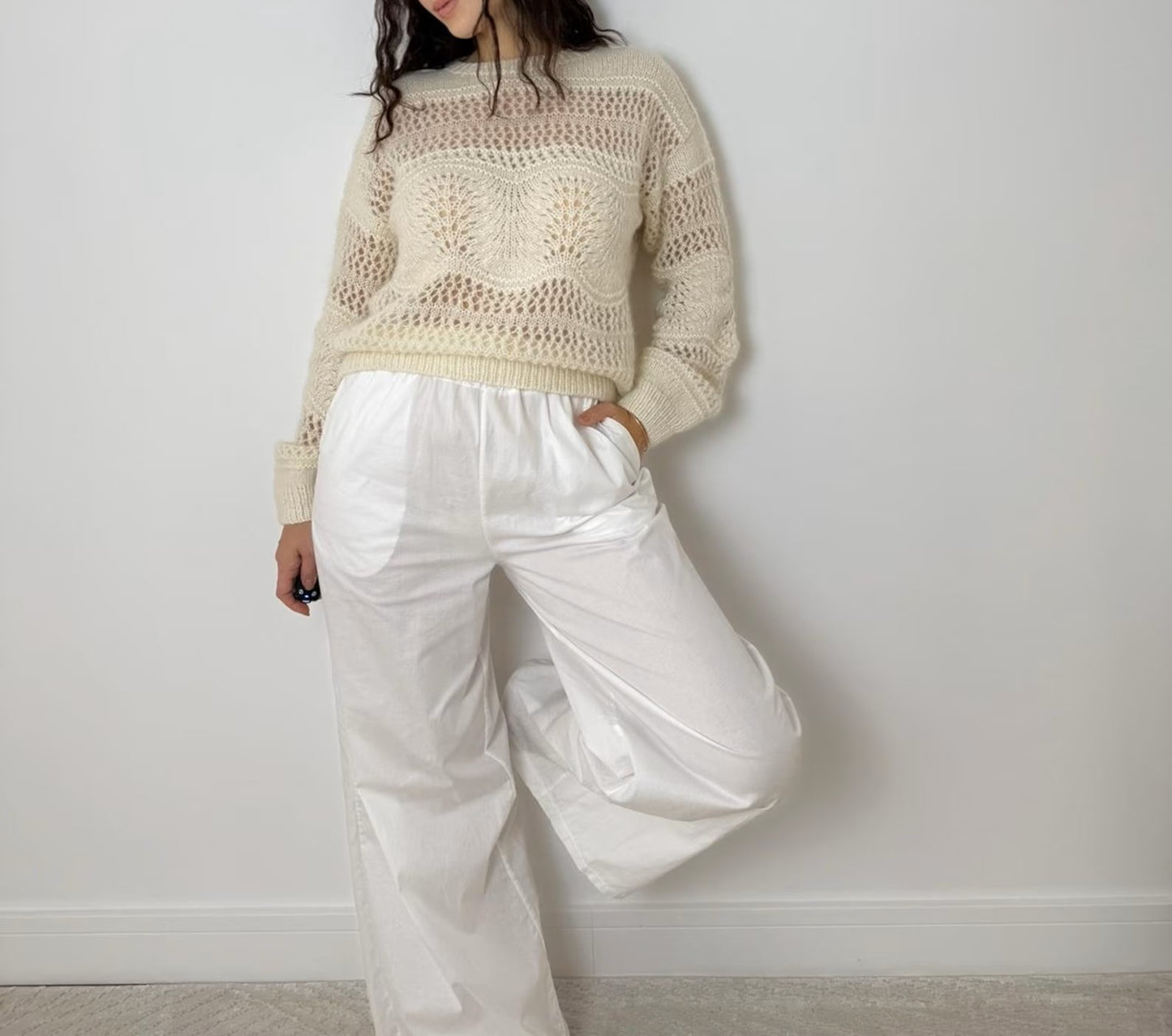 Lace Sweater Knitting Pattern PDF