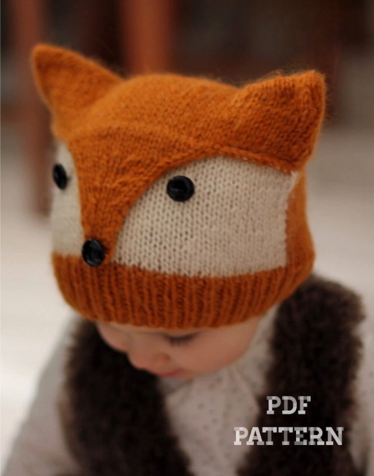 🦊 FOXY & WOLFIE Beanie – Knit Pattern (All Sizes) 🧶