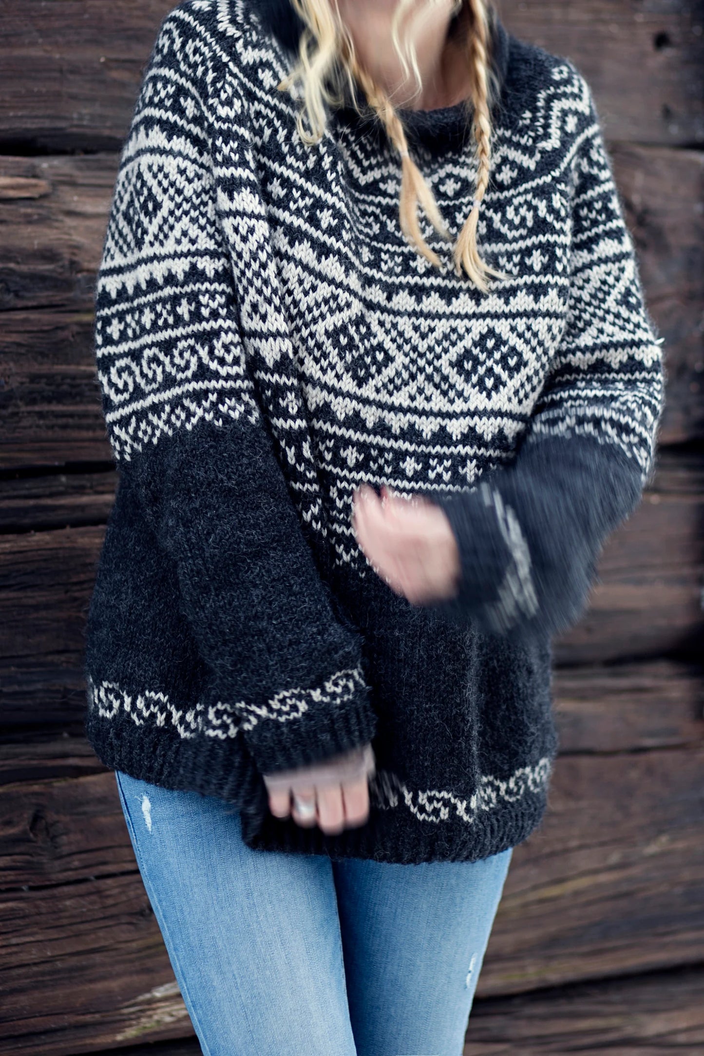 ❄️ Norwegian Setesdal Sweater – Classic Nordic Knit Pattern 🧶
