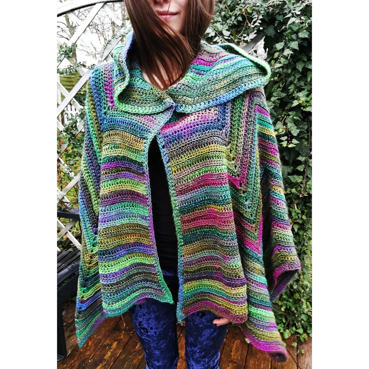 🌿 Pixie Hooded Cape – Easy Crochet