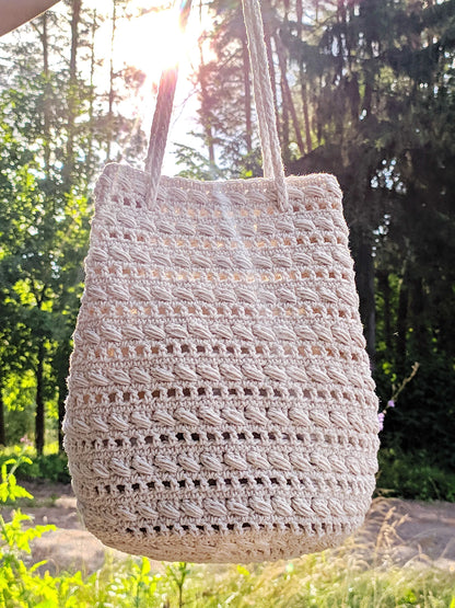 🧶 Boho Bucket Bag – Easy Step-by-Step Crochet