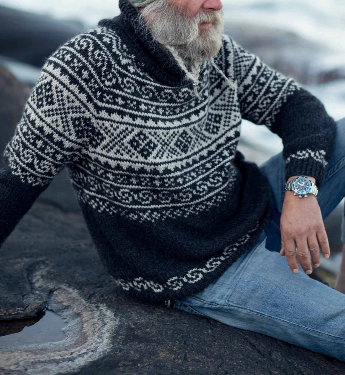 ❄️ Norwegian Setesdal Sweater – Classic Nordic Knit Pattern 🧶