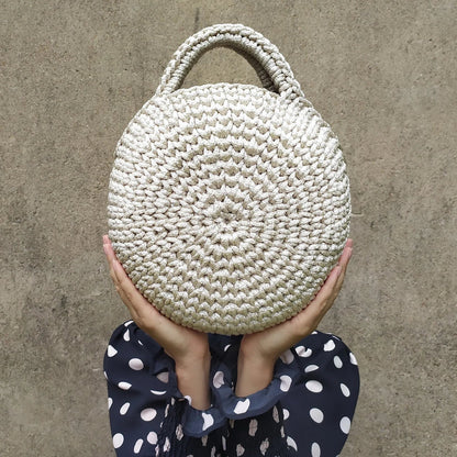 🌀 Round Crochet Bag Pattern – Modern & Easy! 🧶