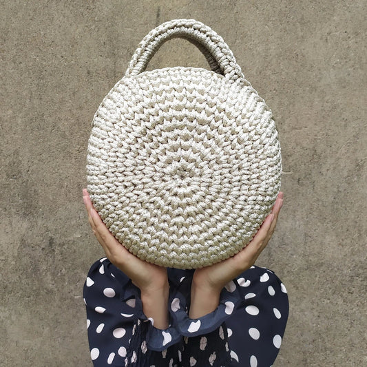 🌀 Round Crochet Bag Pattern – Modern & Easy! 🧶