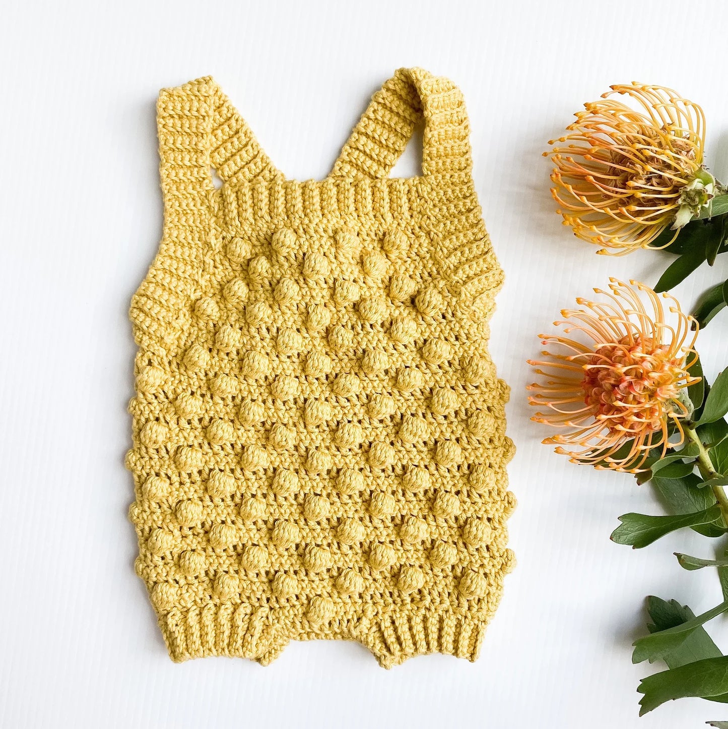 💖 Bobble Baby Romper – Modern Crochet Pattern (0–12 Months) 🍼✨