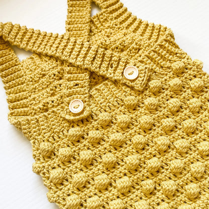 💖 Bobble Baby Romper – Modern Crochet Pattern (0–12 Months) 🍼✨