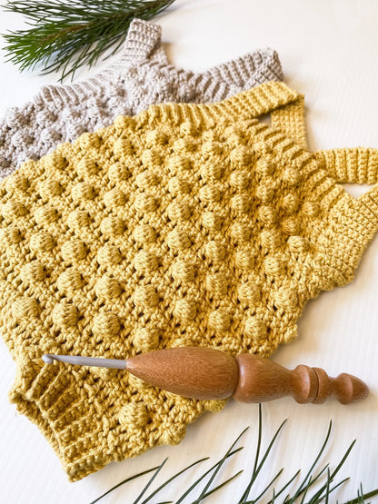 💖 Bobble Baby Romper – Modern Crochet Pattern (0–12 Months) 🍼✨