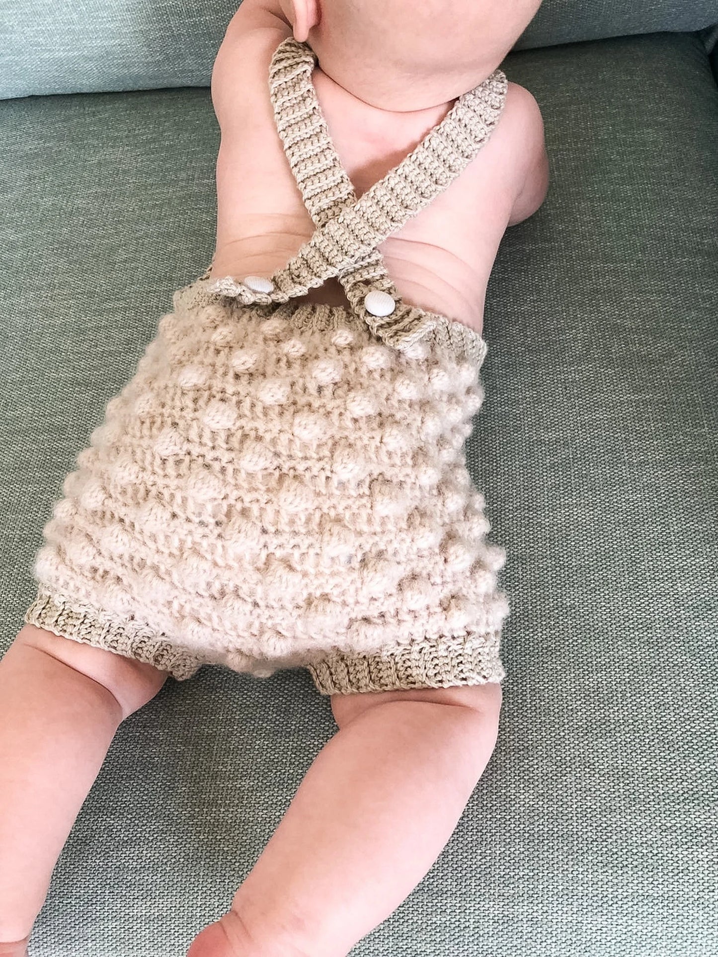 💖 Bobble Baby Romper – Modern Crochet Pattern (0–12 Months) 🍼✨