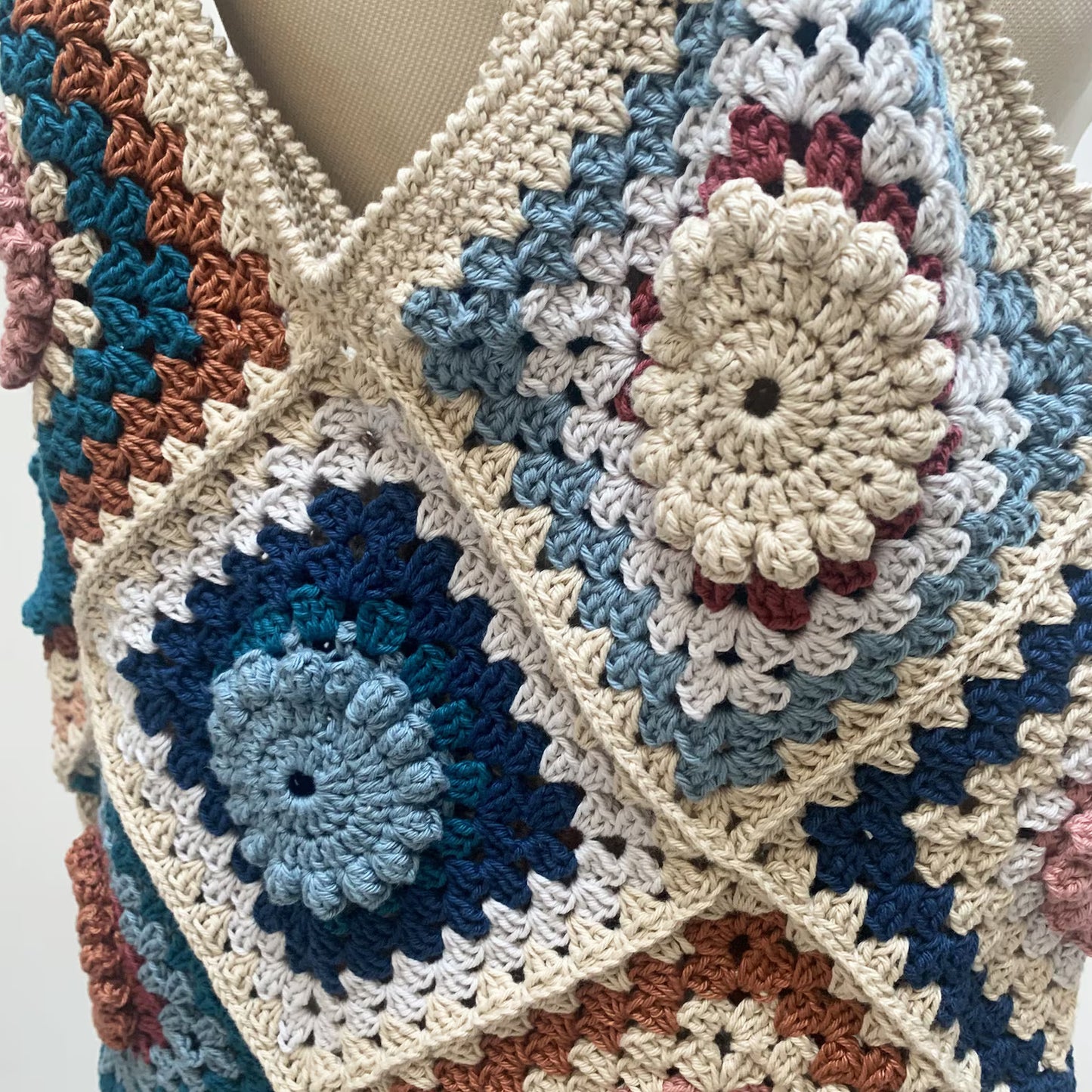 🎨 Granny Diamond Bag – Boho Shoulder Tote Crochet Pattern 👜✨