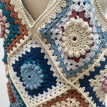 🎨 Granny Diamond Bag – Boho Shoulder Tote Crochet Pattern 👜✨