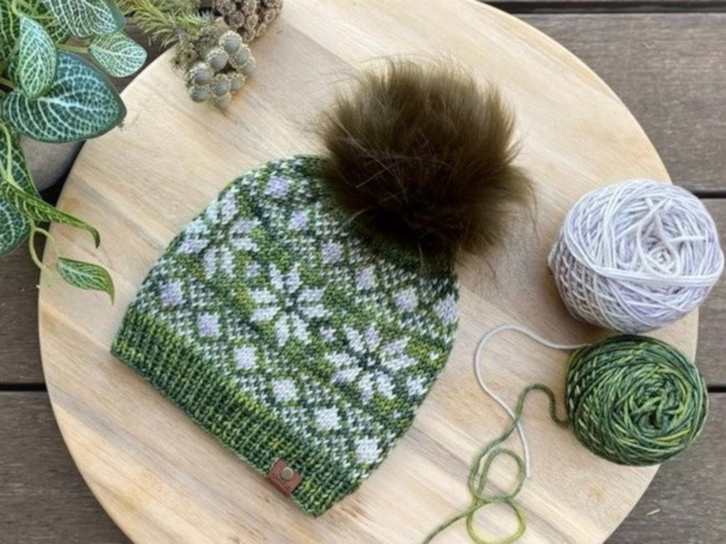 🧶 Snowfall Fair Isle Beanie Knitting Pattern ❄️ Cozy Slouchy Hat (PDF)