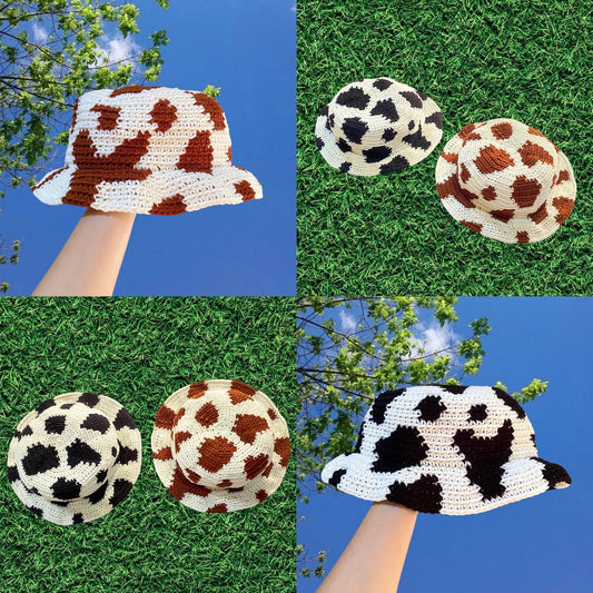 🐮 Moo Mood Bucket Hat – Crochet Pattern PDF