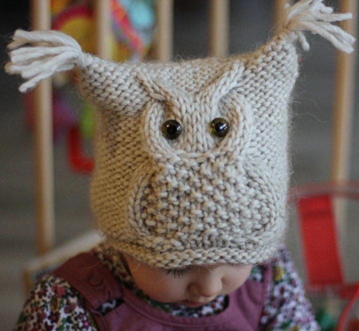 🦉 Owl Knit Hat Pattern – Cozy & Adorable for All Ages (PDF)