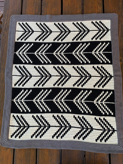 🧭 Mosaic Direction Blanket – Bold, Modern & Fun! 🧶