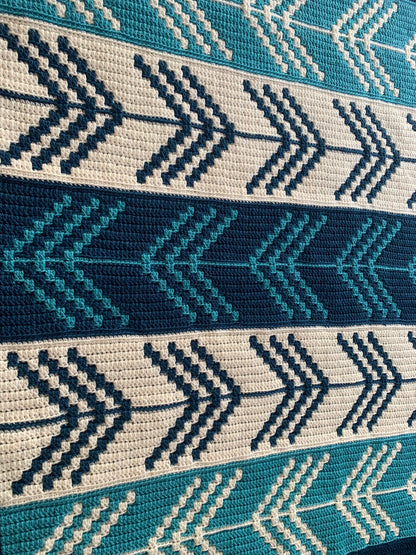 🧭 Mosaic Direction Blanket – Bold, Modern & Fun! 🧶