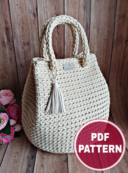 👜✨ Dew Drop Crochet Bag Pattern – Easy & Stylish Tote PDF 🧶