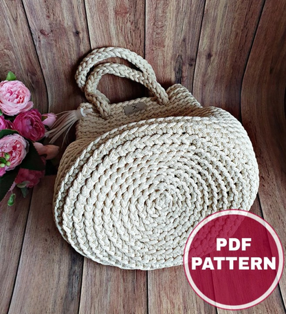 👜✨ Dew Drop Crochet Bag Pattern – Easy & Stylish Tote PDF 🧶