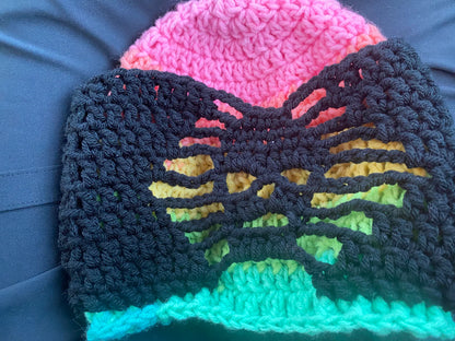 🔥 Cozy Skull Beanie – Easy Beginner Crochet Pattern 🖤💀