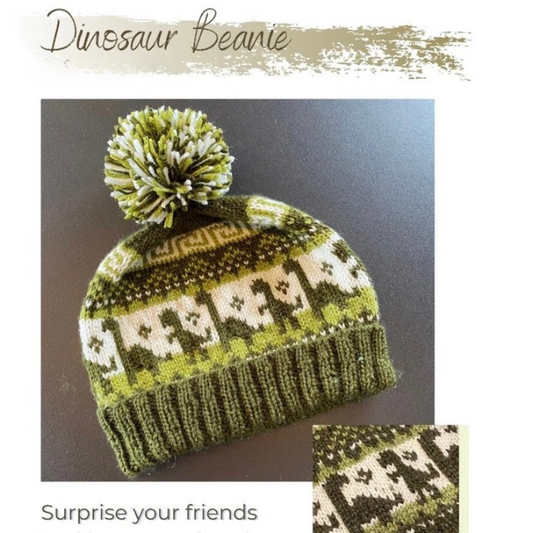 🦕 Dinosaur Knit Beanie Pattern – Fun, Easy & Warm!