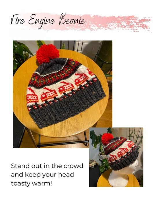 🚒 Fire Engine Knit Beanie – Fun & Easy Pattern (Kids & Adults)