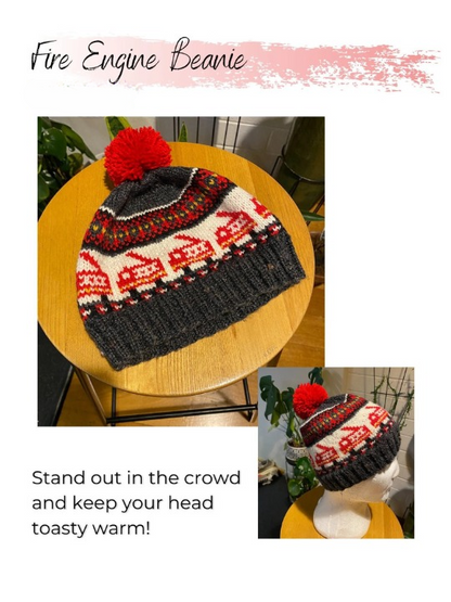 🚒 Fire Engine Knit Beanie – Fun & Easy Pattern (Kids & Adults)