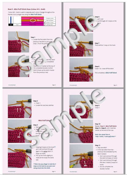 🧶 Turkish Delight Blanket – Easy Tassel Pattern for Beginners 🍬