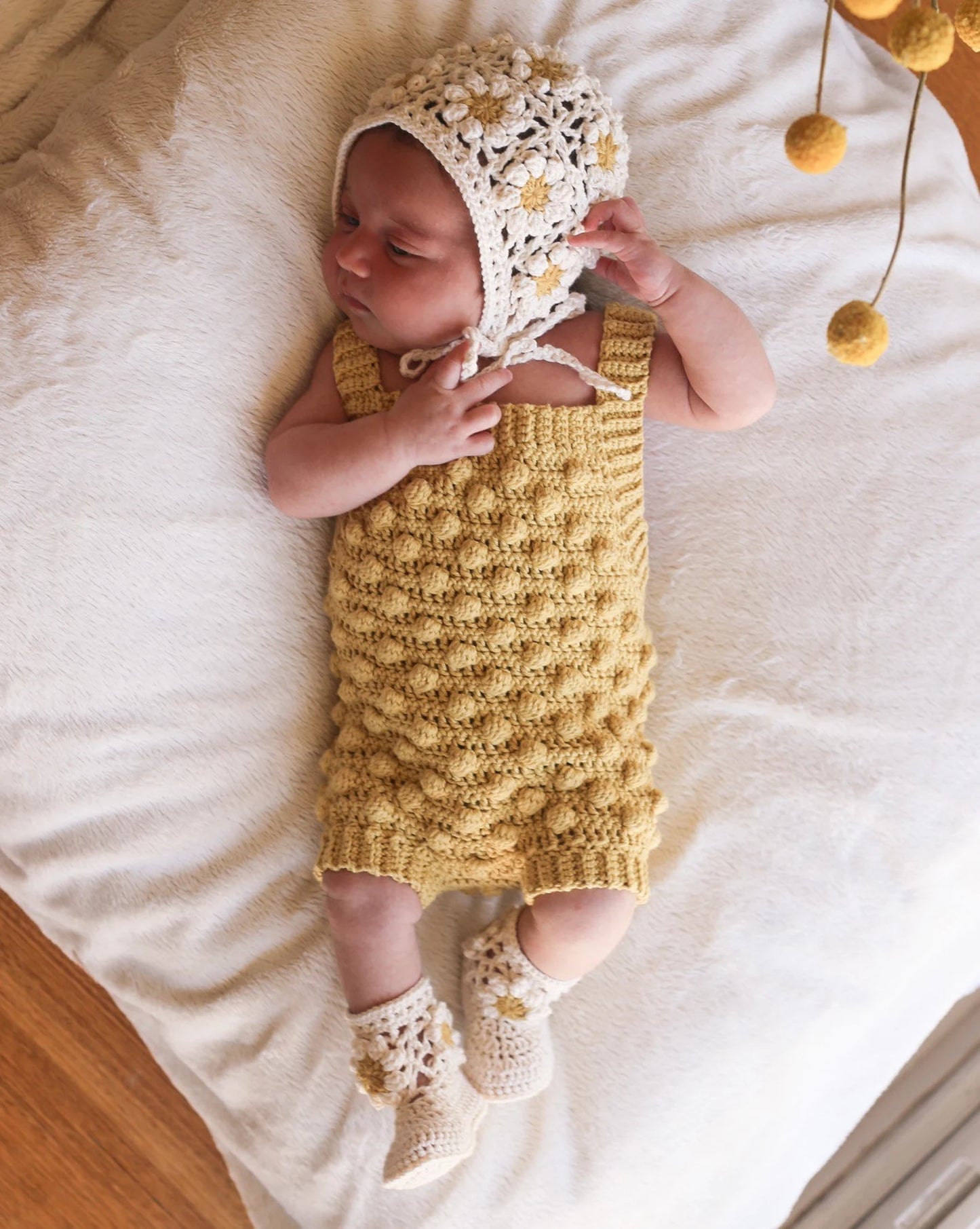 💖 Bobble Baby Romper – Modern Crochet Pattern (0–12 Months) 🍼✨