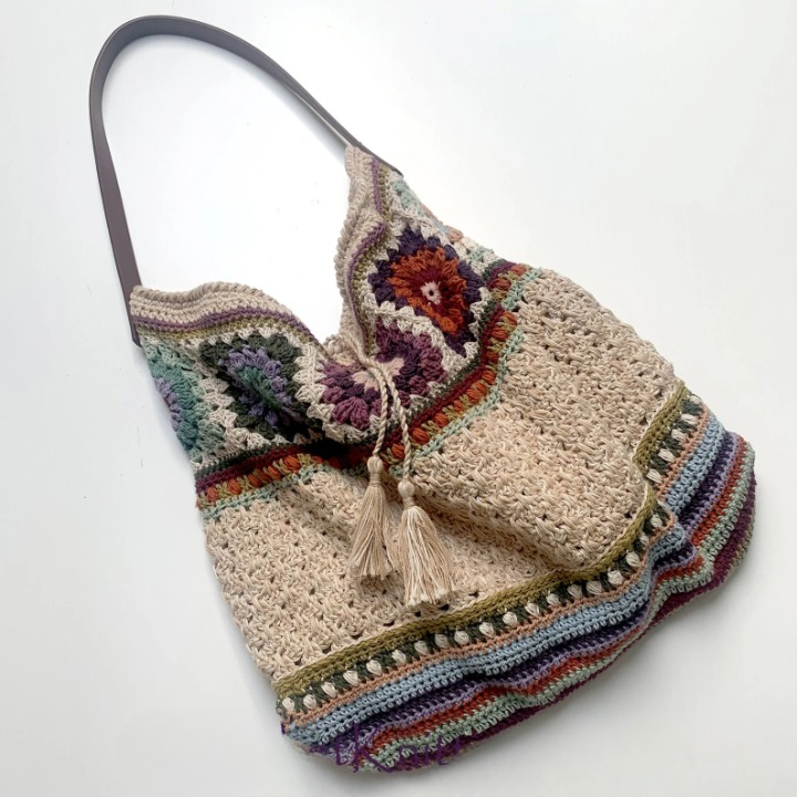 🌿 Boho Granny Tote – Crochet Your Dream Bag! 👜