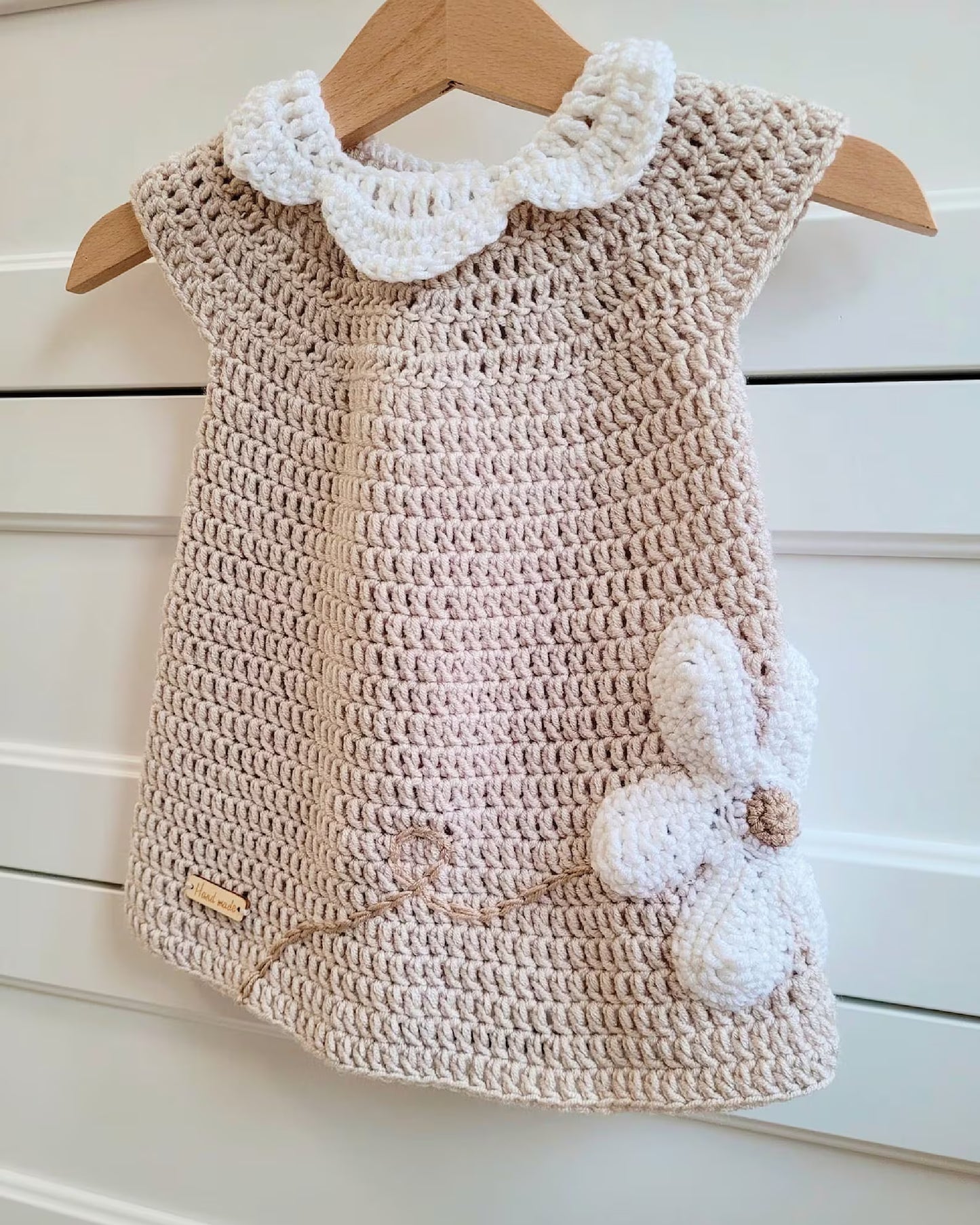 🌸 Groovy Floral Baby Dress – Crochet Pattern (Newborn–8Y)