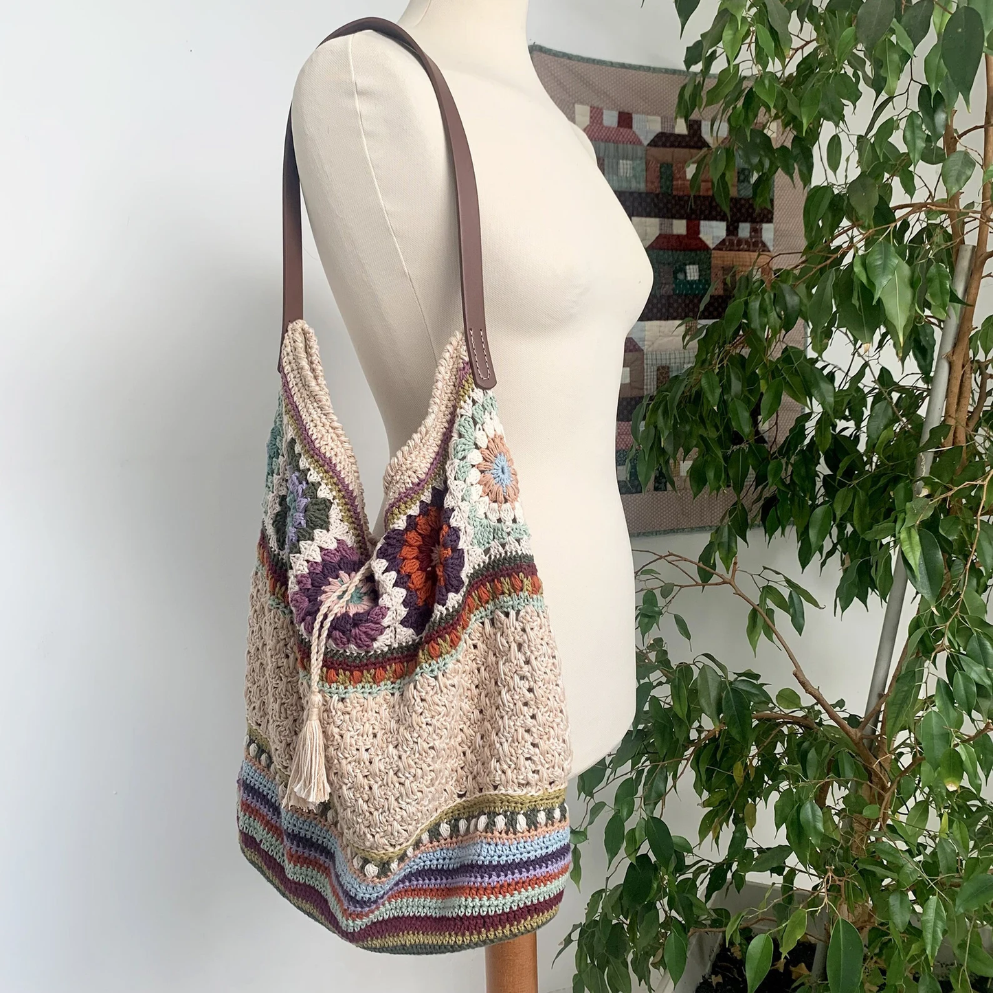 🌿 Boho Granny Tote – Crochet Your Dream Bag! 👜